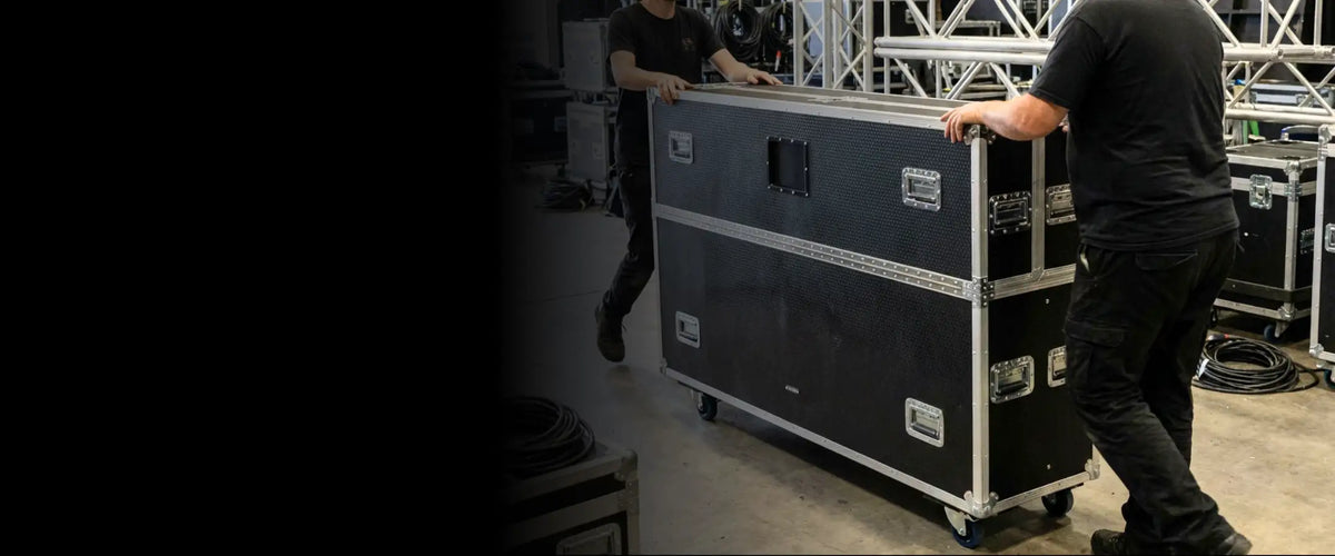 Titan AV TV Packer Road Cases Banner