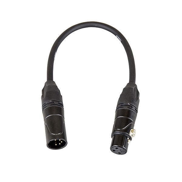 5 Pin Male to 3 Pin Female DMX Adapter