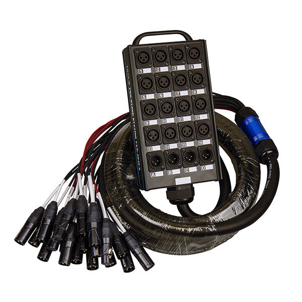 6m Multicore Cable Stage Box, 16 Send, 4 Return