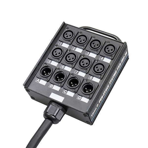 6m Multicore Cable Stage Box, 8 Send, 4 Return