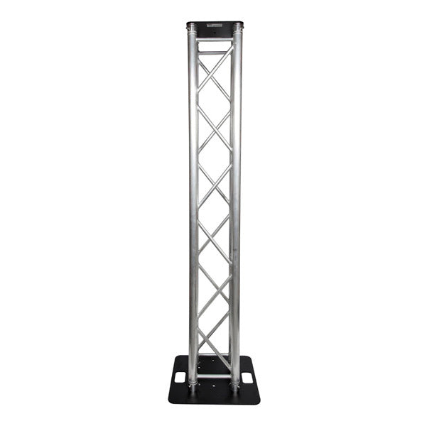 Box Truss Lighting Stand 2m Trussing, Steel 500mm Base & Top Plate