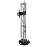 2m Tri Truss Flat Mount TV Stand with 600mm Steel Round Base