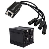RJ45 EtherCON Quad XLR-F Stage Box to Quad XLR-M Tails