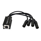 RJ45 EtherCON Quad XLR-F Stage Box to Quad XLR-M Tails