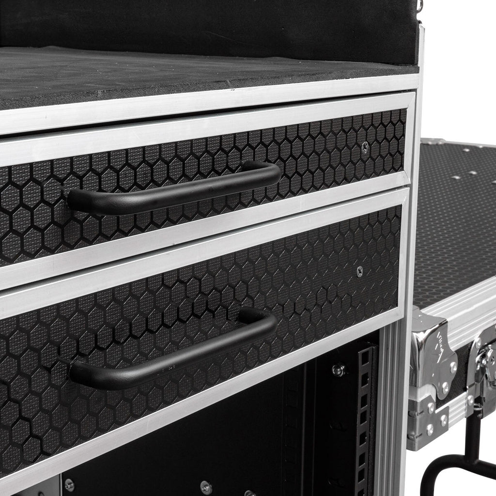 19" Rack Mount Case with Drawers & Tables | DJ Mixer Workstation – Titan AV