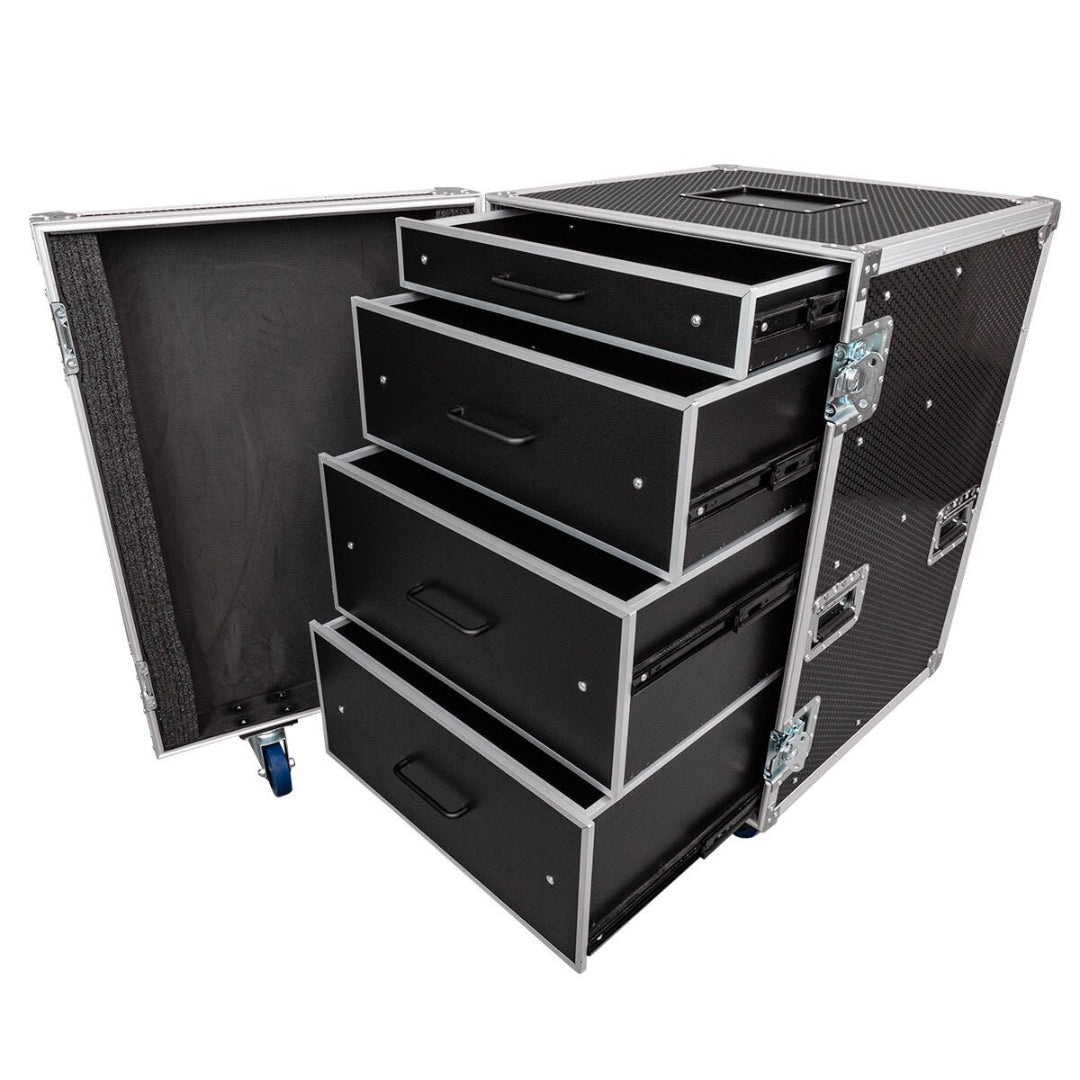 Titan AV 4 Drawer Workstation Road Case - Organized & Mobile AV Workspace