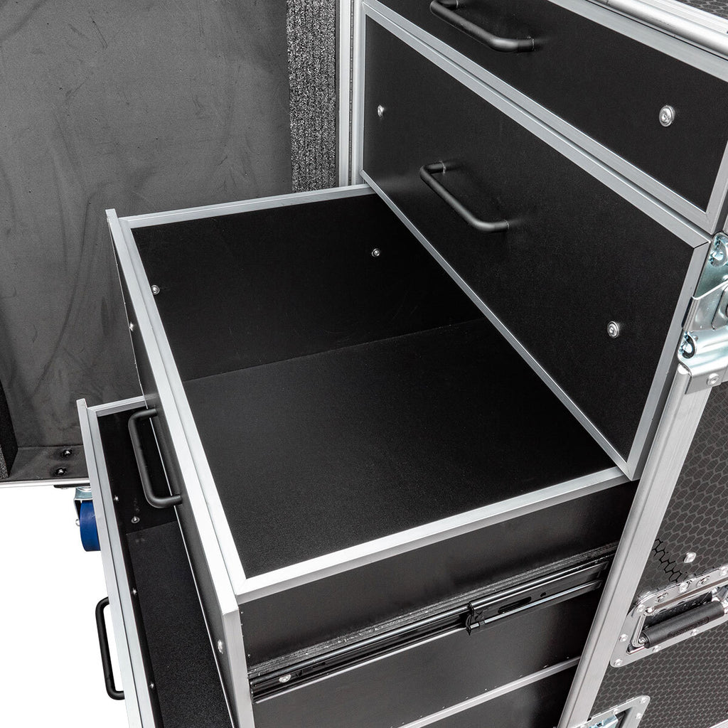 Titan AV 4 Drawer Workstation Road Case - Organized & Mobile AV Workspace