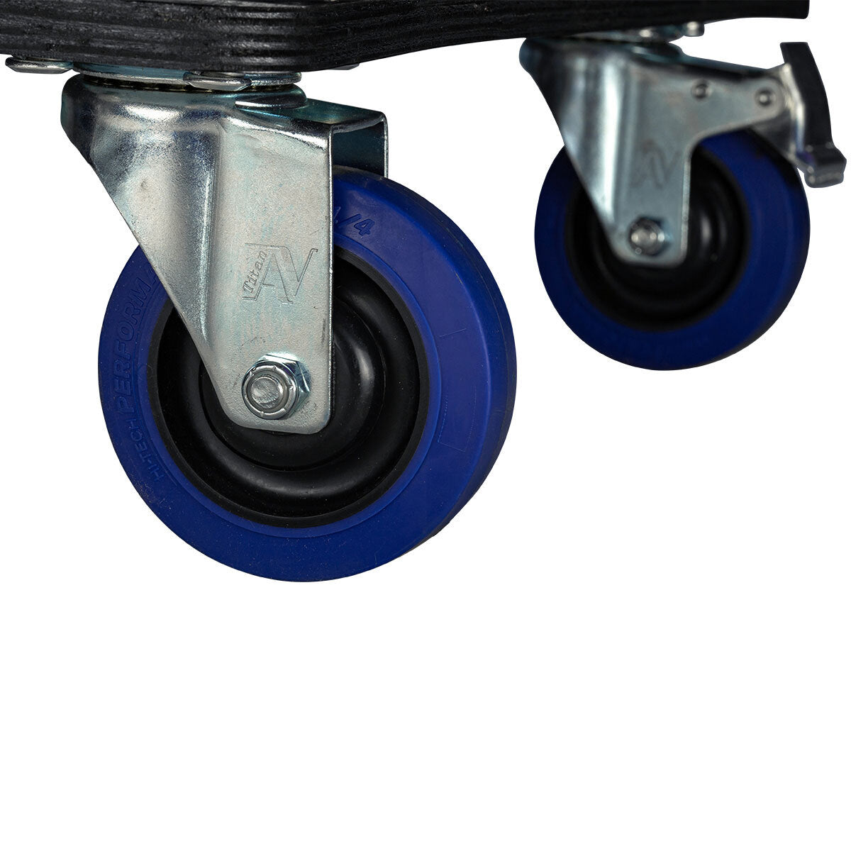 Heavy Duty Castors on our Workstation On Wheels with 4 Drawers, Top Storage & Table.