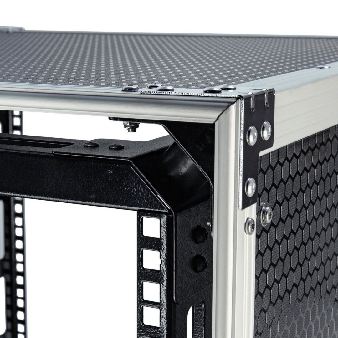 10RU Shock Rack Case with Wheels, 550mm Deep
