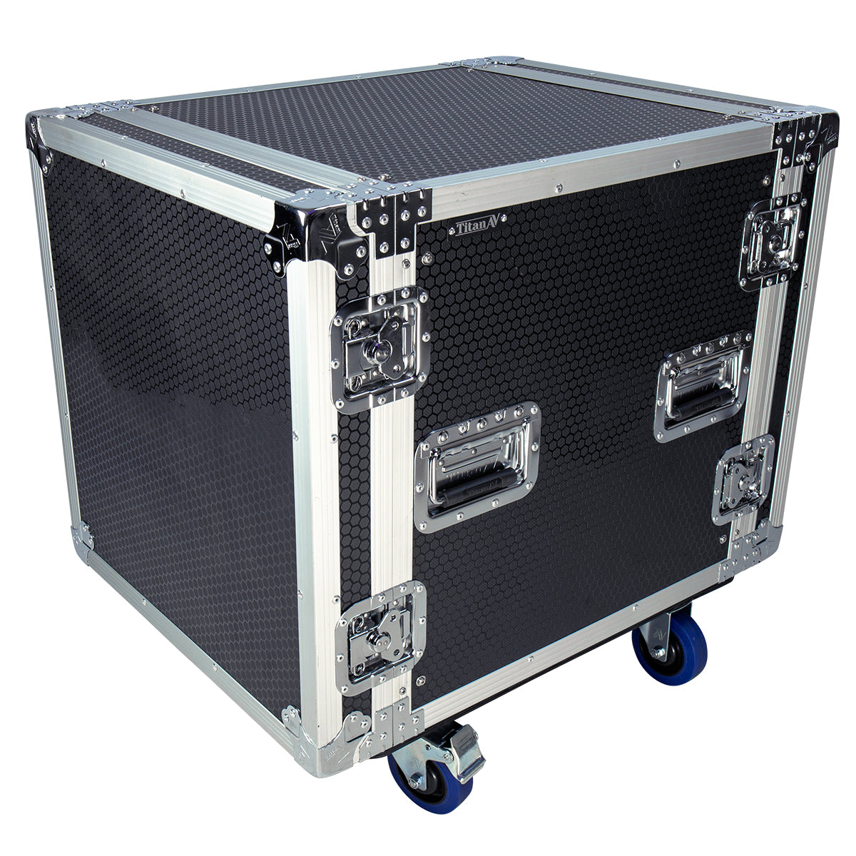 10RU Shock Rack Case with Wheels | Solid 19