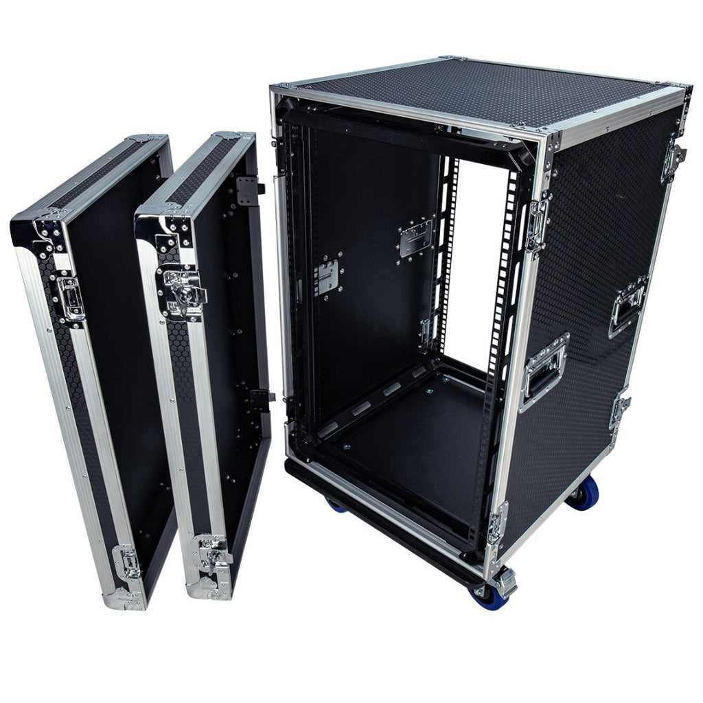 16ru Rack Strong 16RU Shock Rack Case | 550mm Deep | Large AV Equipment Case – Titan AV