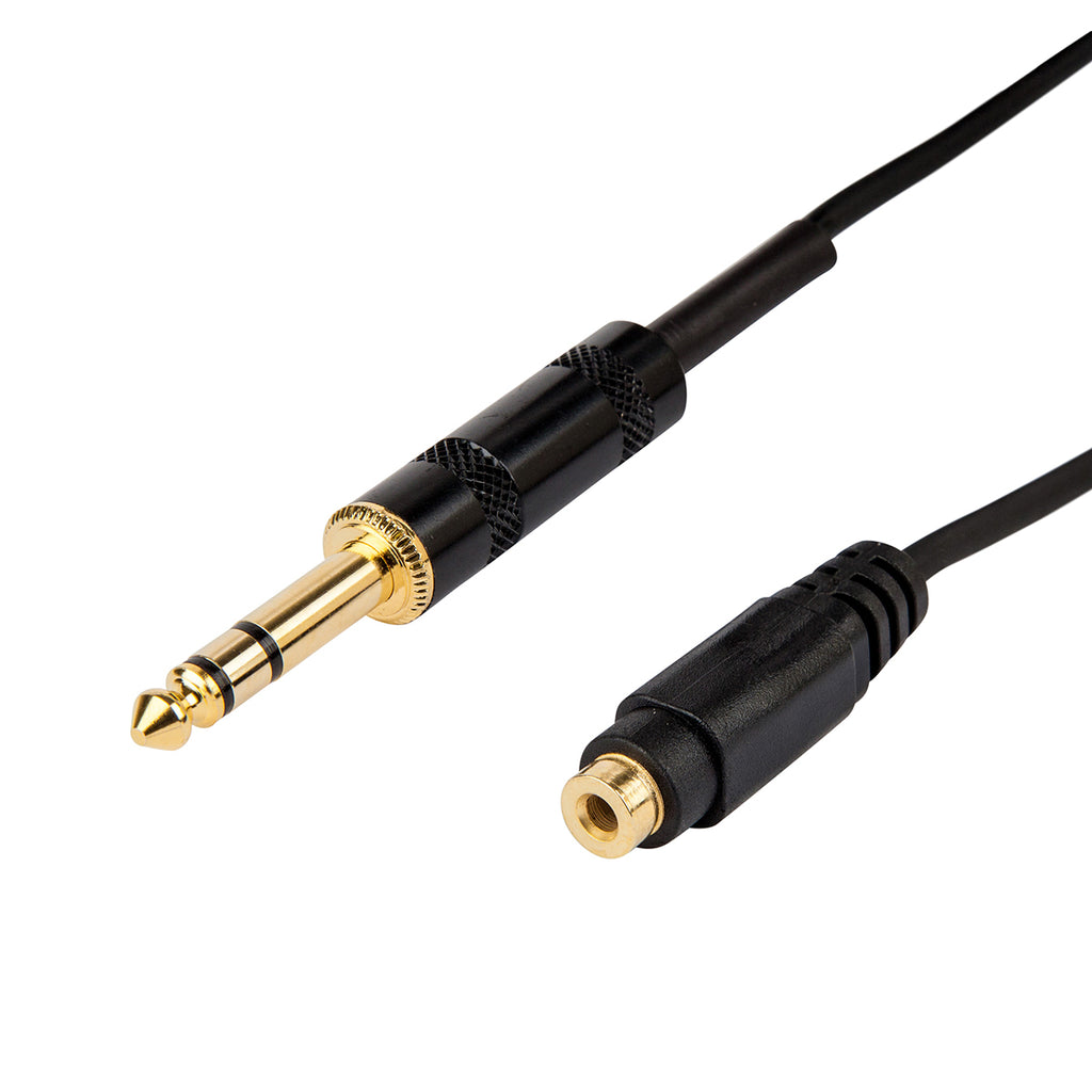 Titan AV 1/4" Jack TRS to 3.5mm TRS Socket 1.5m Headphone Extension Cable
